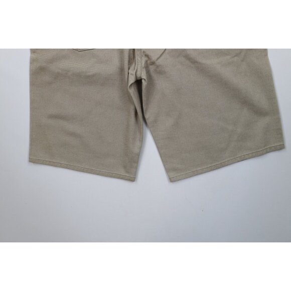 Deadstock Vtg 90s Marithe Francois Girbaud Mens 32 Baggy Denim Jean Shorts Beige - Picture 14 of 16